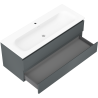 Mexen Orio koupelnová skříňka 120 cm s umyvadlem Vela, 2 zásuvky, grafit mat/bílá mat - 91A10-12047-2-BFF66-W23M01