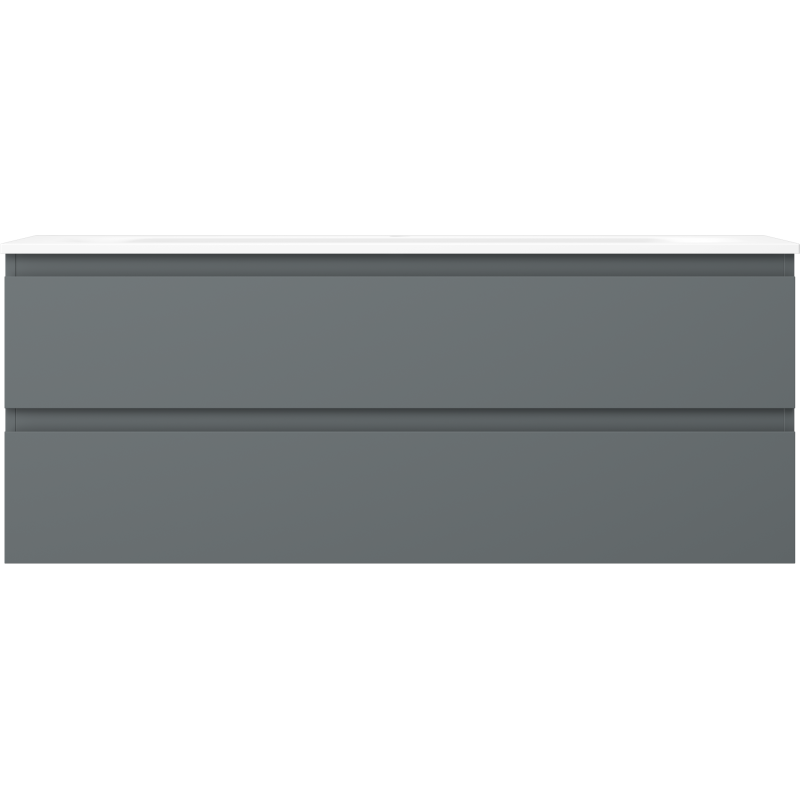 Mexen Orio koupelnová skříňka 120 cm s umyvadlem Vela, 2 zásuvky, grafit mat/bílá mat - 91A10-12047-2-BFF66-W23M01