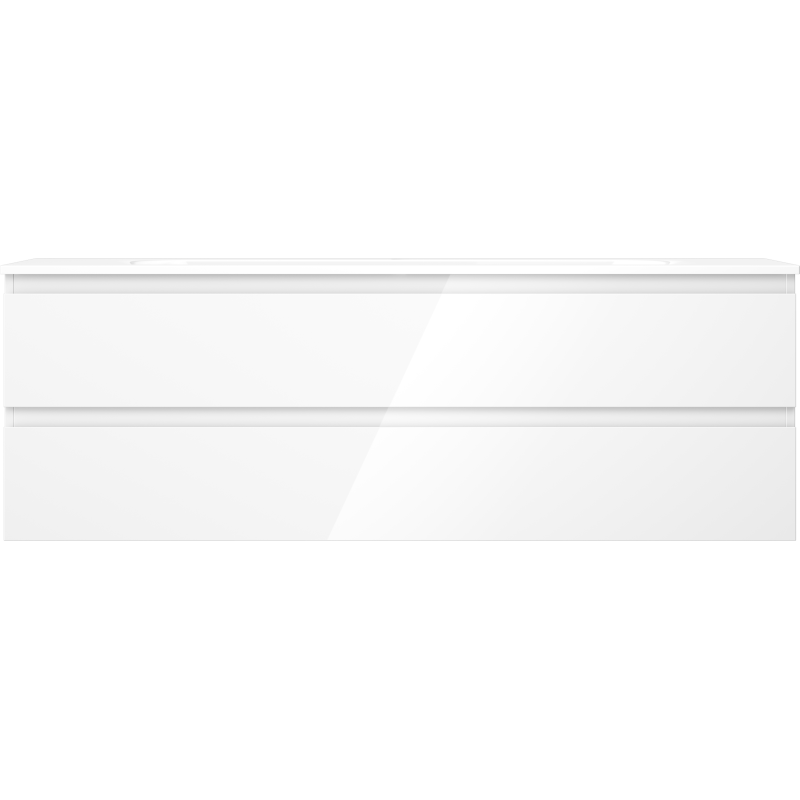 Mexen Orio koupelnová skříňka 140 cm s umyvadlem Vela, 2 zásuvky, bílý lesk - 91A10-14047-2-BFF00-W23M00