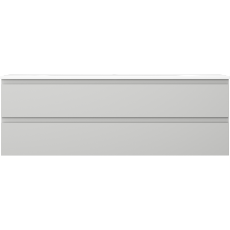Mexen Orio koupelnová skříňka 140 cm s umyvadlem Vela, 2 zásuvky, šedá mat/bílá mat - 91A10-14047-2-BFF62-W23M01