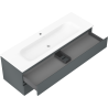 Mexen Orio koupelnová skříňka 140 cm s umyvadlem Vela, 2 zásuvky, grafit mat/bílá mat - 91A10-14047-2-BFF66-W23M01