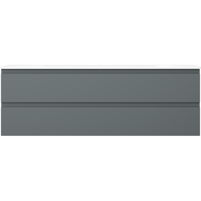 Mexen Orio koupelnová skříňka 140 cm s umyvadlem Vela, 2 zásuvky, grafit mat/bílá mat - 91A10-14047-2-BFF66-W23M01