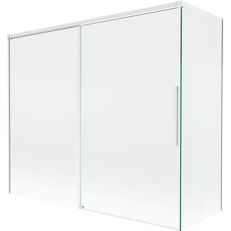 Mexen Rox paravan vanová 2-křídlový posuvný 180 + 90 x 150 cm, transparentní, bílý - 8C9-180-090-20-00