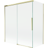 Mexen Rox sprchová stěna, dvořadá 140 + 70 x 150 cm, transparentní, zlatá - 8C9-140-070-50-00