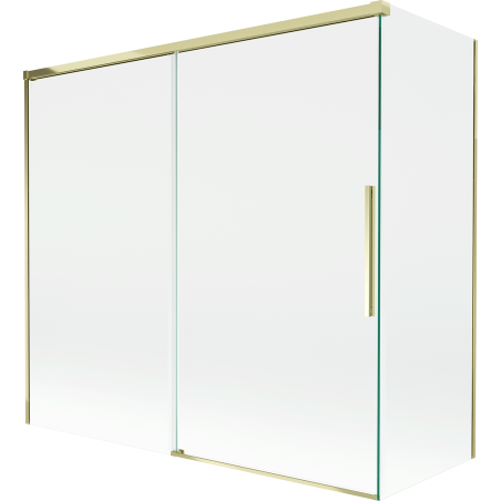 Mexen Rox sprchová zástěna 2-křídlová posuvná 170 + 75 x 150 cm, transparentní, zlatá - 8C9-170-075-50-00