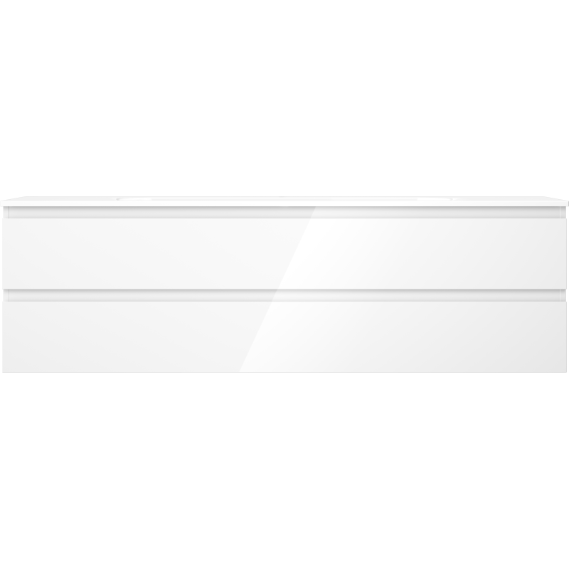 Mexen Orio koupelnová skříňka 160 cm s umyvadlem Vela, 2 zásuvky, bílý lesk - 91A10-16047-2-BFF00-W23M00