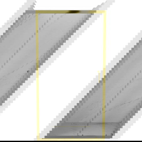 Mexen Apia sprchové dveře posuvné 130 cm, transparentní, zlaté - 845-130-000-50-00