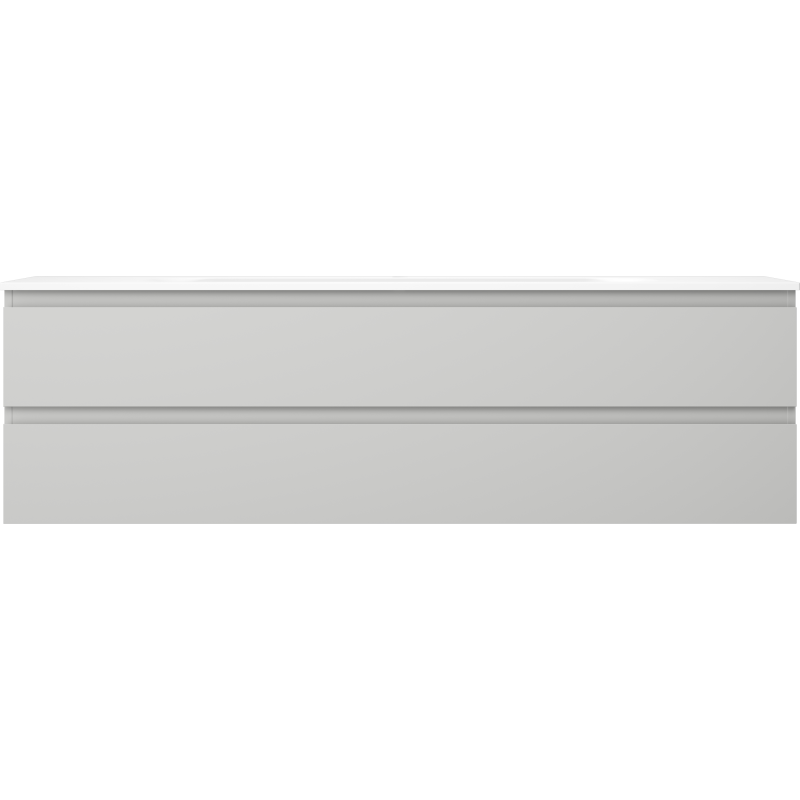 Mexen Orio koupelnová skříňka 160 cm s umyvadlem Vela, 2 zásuvky, šedá matná/bílá matná - 91A10-16047-2-BFF62-W23M01