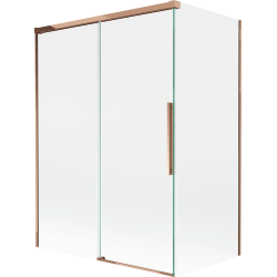 Mexen Rox vana skříňka 2-dveřová posuvná 120 + 70 x 150 cm, transparentní, růžové zlato - 8C9-120-070-60-00