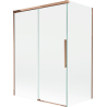 Mexen Rox vana skříňka 2-dveřová posuvná 120 + 70 x 150 cm, transparentní, růžové zlato - 8C9-120-070-60-00