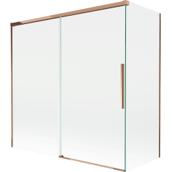 Mexen Rox sprchová zástěna 2-křídlová posuvná 160 + 70 x 150 cm, transparentní, růžové zlato - 8C9-160-070-60-00