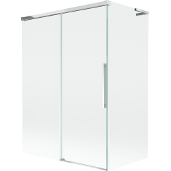 Mexen Rox L vanová zástěna 2-křídlová posuvná 120 + 70 x 150 cm, transparentní, chrom - 8C9L-120-070-01-00