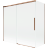 Mexen Rox vanová zástěna 2-dílná posuvná 160 + 80 x 150 cm, transparentní, růžové zlato - 8C9-160-080-60-00