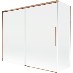 Mexen Rox sprchová zástěna 2-křídlová posuvná 180 + 90 x 150 cm, transparentní, růžové zlato - 8C9-180-090-60-00