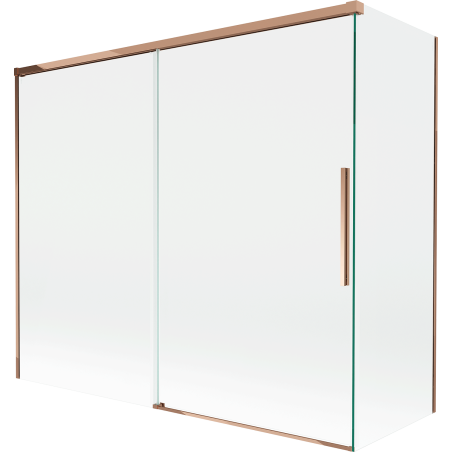 Mexen Rox sprchová zástěna 2-křídlová posuvná 180 + 90 x 150 cm, transparentní, růžové zlato - 8C9-180-090-60-00