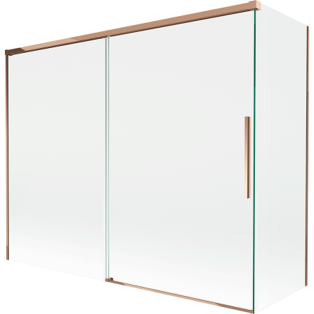 Mexen Rox sprchová zástěna 2-křídlová posuvná 190 + 90 x 150 cm, transparentní, růžové zlato - 8C9-190-090-60-00