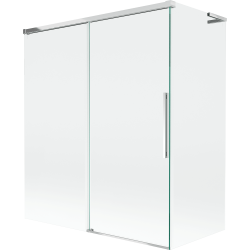 Mexen Rox L vanová zástěna 2dílná posuvná 140 + 70 x 150 cm, transparentní, chrom - 8C9L-140-070-01-00