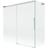 Mexen Rox L vanová stěna 2-křídlová posuvná 160 + 80 x 150 cm, transparentní, chrom - 8C9L-160-080-01-00