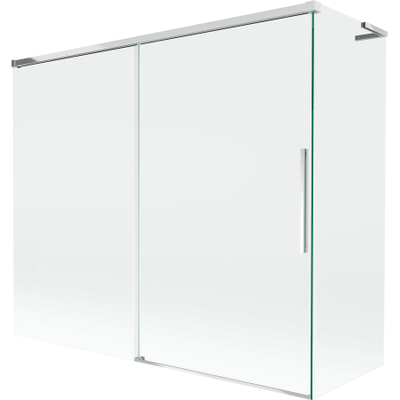 Mexen Rox L vanová zástěna 2-křídlová zasouvací 180 + 90 x 150 cm, transparentní, chrom - 8C9L-180-090-01-00