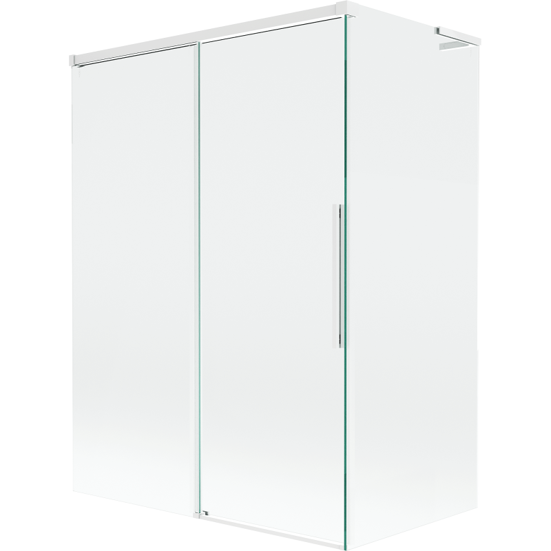 Mexen Rox L vanová zástěna s 2 posuvnými dveřmi 120 + 70 x 150 cm, transparentní, bílá - 8C9L-120-070-20-00