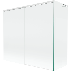 Mexen Rox L 2křídlové sprchové dveře 170 + 75 x 150 cm, transparentní, bílý - 8C9L-170-075-20-00