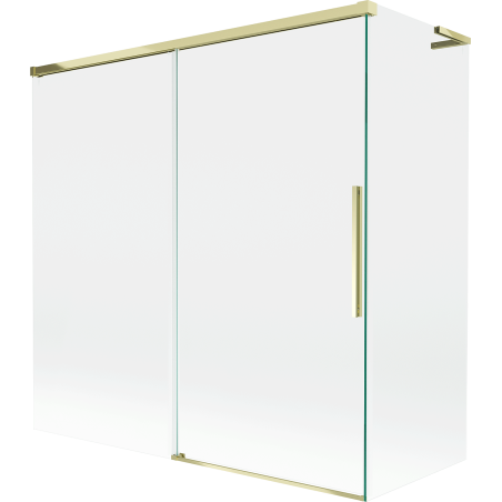 Mexen Rox L vanová zástěna 2křídlová posuvná 170 + 70 x 150 cm, transparentní, zlatá - 8C9L-170-070-50-00