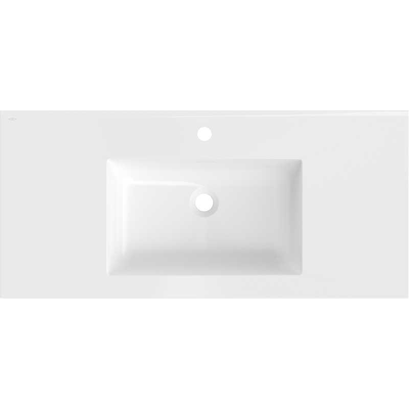 Mexen Otis umyvadlo zapuštěné do desky 101 x 46,5 cm, bílý lesk - 25181000