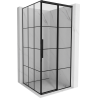 Mexen Rox sprchový kout posuvný pravý 90 x 90 cm, černá mřížka, černý - 8C2-090-090-70-77-P