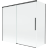 Mexen Rox 2-křídlová posuvná vanová zástěna 170 + 75 x 150 cm, transparentní, gun gray kartáčovaný - 8C9-170-075-66-00