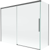 Mexen Rox sprchová zástěna 2-křídlová posuvná 190 + 80 x 150 cm, transparentní, gun gray kartáčovaný - 8C9-190-080-66-00
