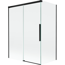 Mexen Rox vanová zástěna 2-dílná posuvná 120 + 70 x 150 cm, transparentní, černá - 8C9-120-070-70-00