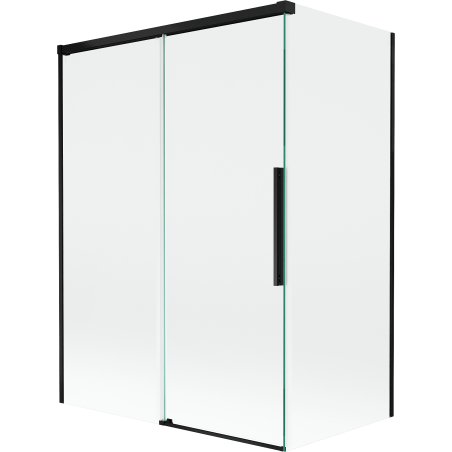Mexen Rox vanová zástěna 2-dílná posuvná 120 + 70 x 150 cm, transparentní, černá - 8C9-120-070-70-00