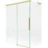 Mexen Rox L vanová zástěna dvoukřídlová posuvná 120 + 70 x 150 cm, transparentní, zlatý kartáčovaný - 8C9L-120-070-55-00