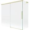 Mexen Rox L vanová zástěna 2-křídlová posuvná 170 + 70 x 150 cm, transparentní, kartáčované zlato - 8C9L-170-070-55-00