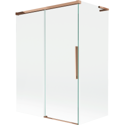 Mexen Rox L vanová zástěna 2-křídlová posuvná 120 + 70 x 150 cm, transparentní, růžové zlato - 8C9L-120-070-60-00