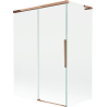 Mexen Rox L vanová zástěna 2-křídlová posuvná 120 + 70 x 150 cm, transparentní, růžové zlato - 8C9L-120-070-60-00