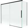 Mexen Rox sprchová zástěna 2-křídlová posuvná 180 + 80 x 150 cm, transparentní, černá - 8C9-180-080-70-00