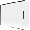 Mexen Rox vanová zástěna 2-křídlová posuvná 190 + 80 x 150 cm, transparentní, černá - 8C9-190-080-70-00