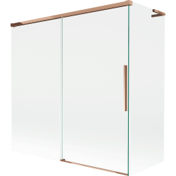Mexen Rox L vanová zástěna 2-dílná posuvná 160 + 80 x 150 cm, transparentní, růžové zlato - 8C9L-160-080-60-00