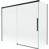 Mexen Rox sprchová zástěna vaničková 2-křídlová posuvná 180 + 90 x 150 cm, transparentní, černá - 8C9-180-090-70-00