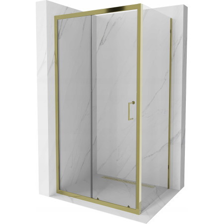 Mexen Apia posuvná sprchová kabina 95 x 80 cm, průhledná, zlatá - 840-095-080-50-00