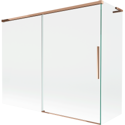 Mexen Rox L vanová zástěna 2křídlová posuvná 190 + 90 x 150 cm, transparentní, růžové zlato - 8C9L-190-090-60-00