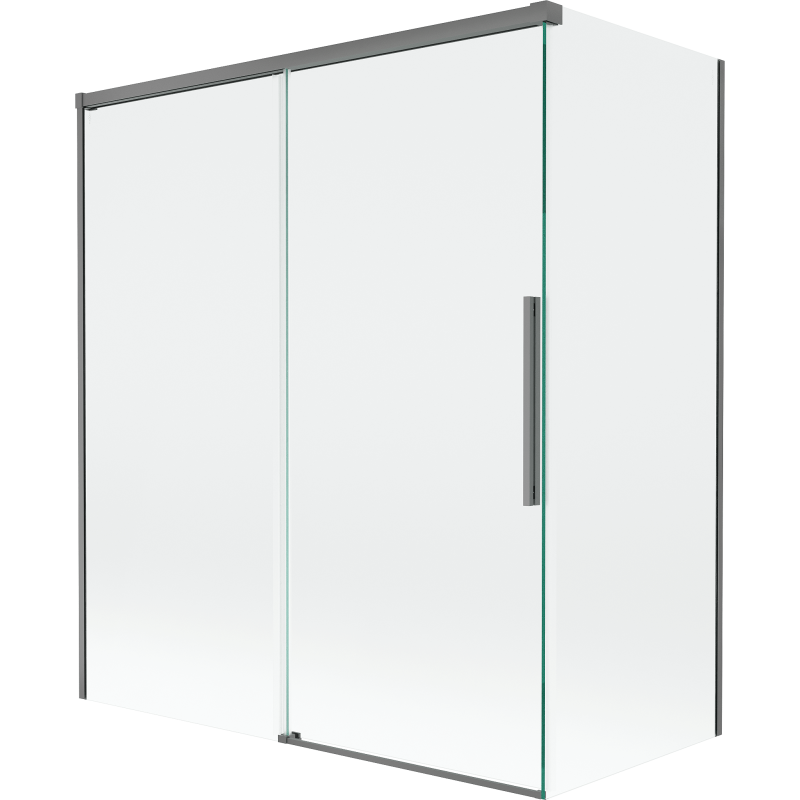 Mexen Rox posuvná vanová zástěna 2-křídlová 140 + 70 x 150 cm, transparentní, gun metal - 8C9-140-070-95-00