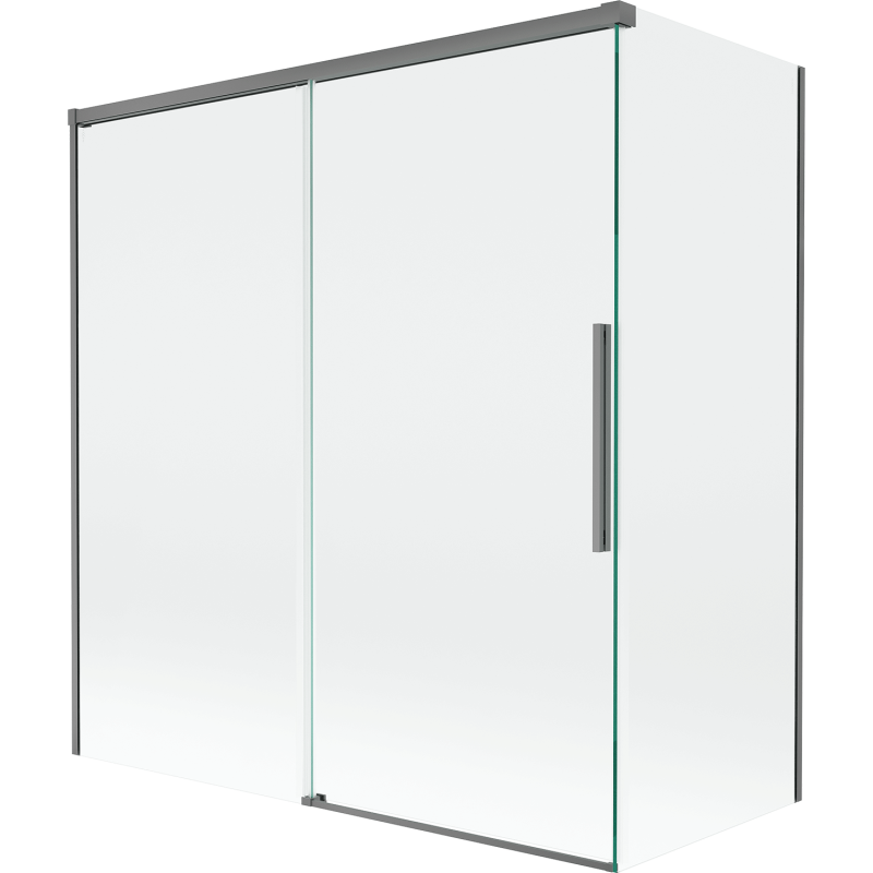 Mexen Rox sprchová zástěna 2-křídlová posuvná 150 + 70 x 150 cm, transparentní, gun metal - 8C9-150-070-95-00