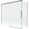 Mexen Rox dvoukřídlá posuvná vana stěna 170 + 80 x 150 cm, transparentní, gun metal - 8C9-170-080-95-00