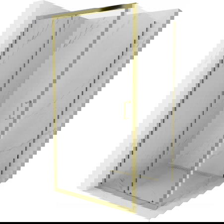 Mexen Apia posuvná sprchová kabina 100 x 100 cm, transparentní, zlatá - 840-100-100-50-00