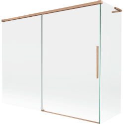 Mexen Rox L vanová zástěna 2-dílná posuvná 190 + 90 x 150 cm, transparentní, kartáčovaná měď - 8C9L-190-090-65-00