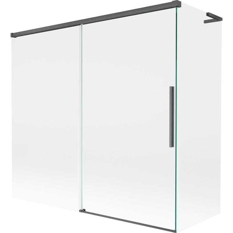 Mexen Rox L dvoukřídlá vanová zástěna posuvná 170 + 75 x 150 cm, transparentní, kartáčovaná šedá zbraň