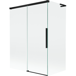 Mexen Rox L vanová zástěna 2-křídlová posuvná 120 + 70 x 150 cm, transparentní, černá - 8C9L-120-070-70-00