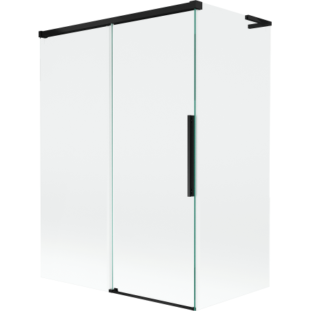 Mexen Rox L vanová zástěna 2-křídlová posuvná 120 + 70 x 150 cm, transparentní, černá - 8C9L-120-070-70-00